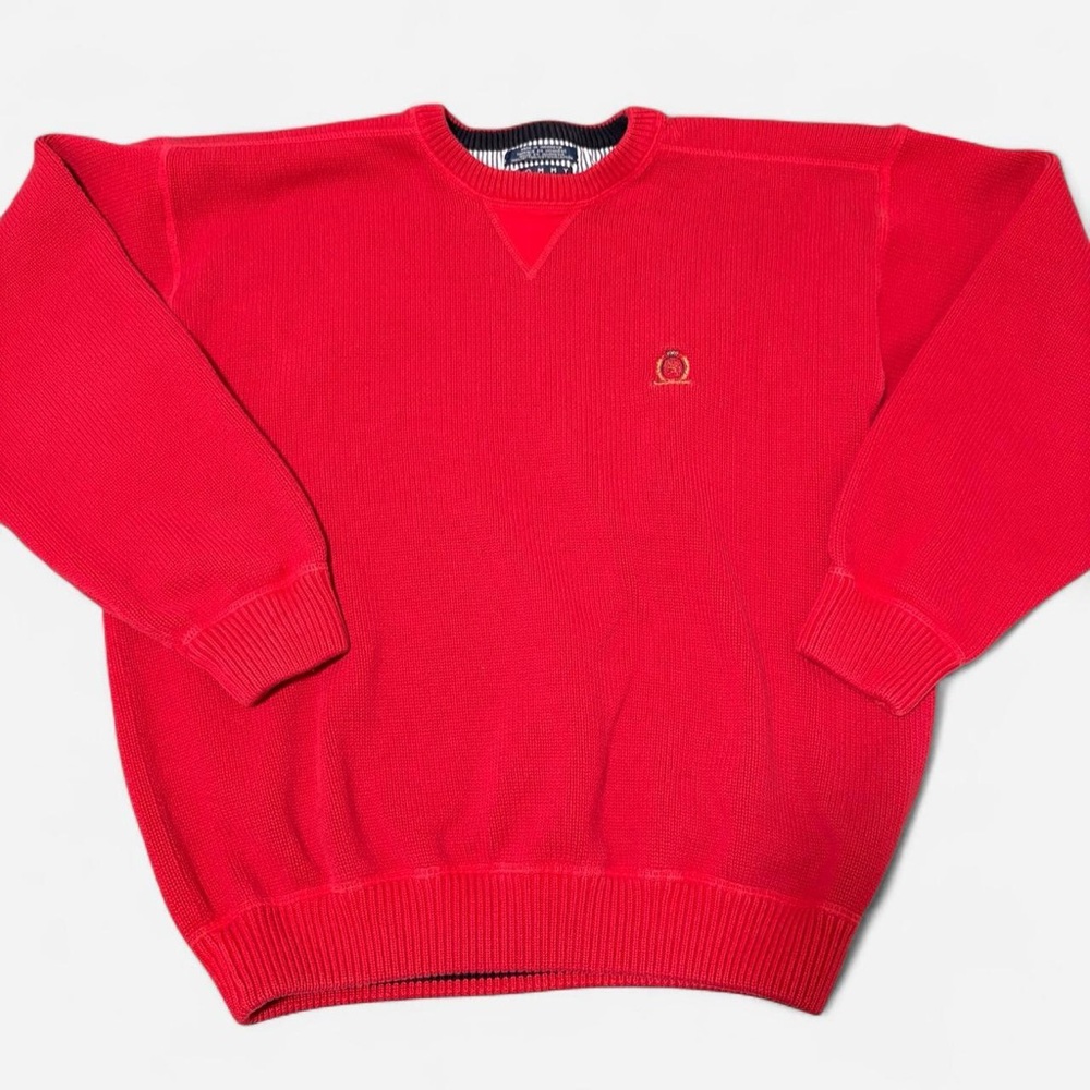 Tommy Hilfiger Red Vintage Crewneck Sweater for Men